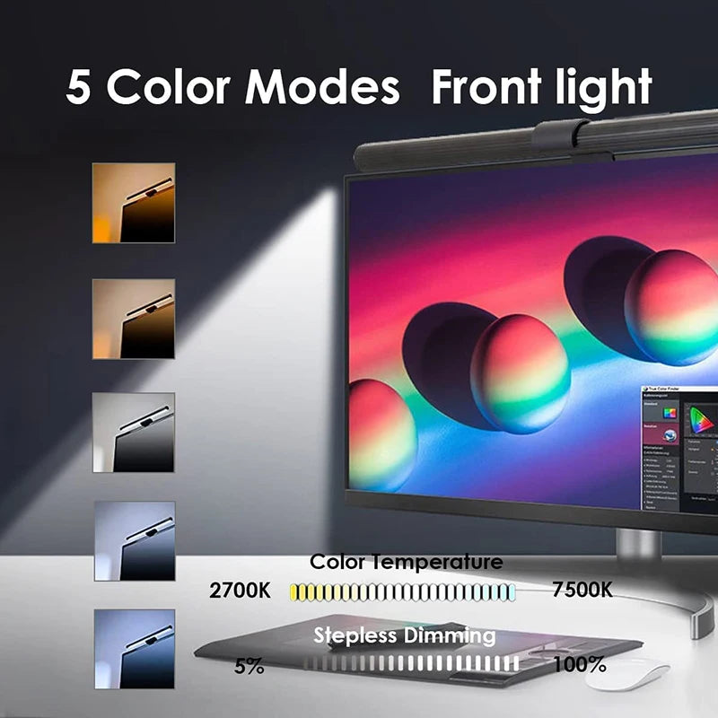 Dimmable Monitor Light Bar - RGB Options