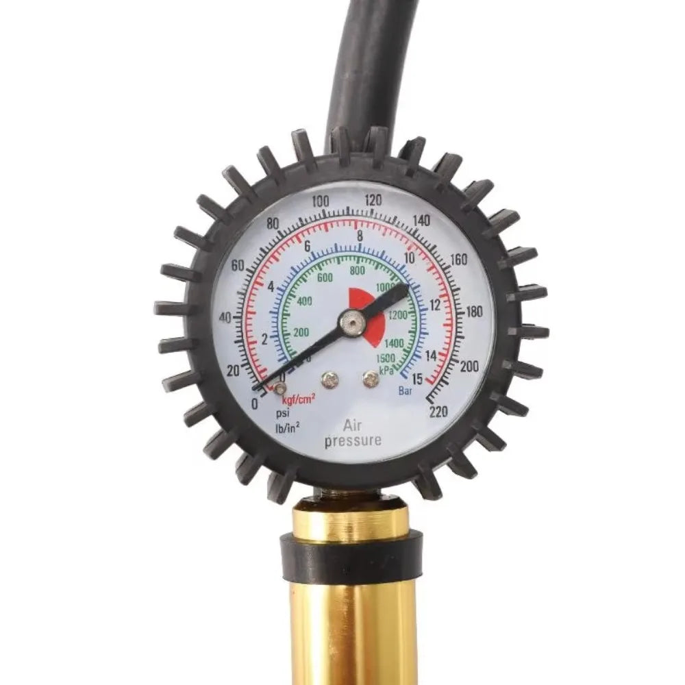 Luftpistol for dekkfylling med 0–220 PSI-manometer