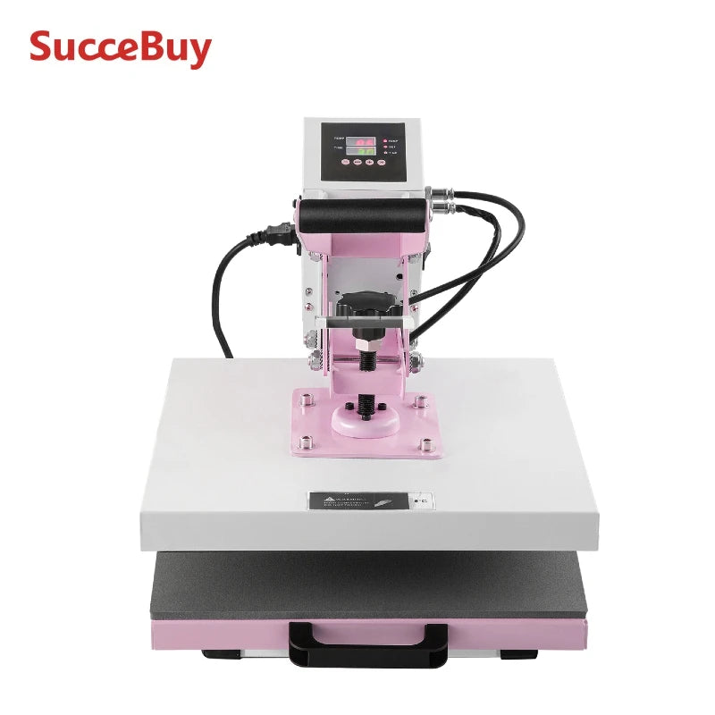 SucceBuy Heat Press 15 x 15 in Heat Press Machine Slide Out Heat Transfer Machine Fast Even Heating 2-Layer Insulation Cotton