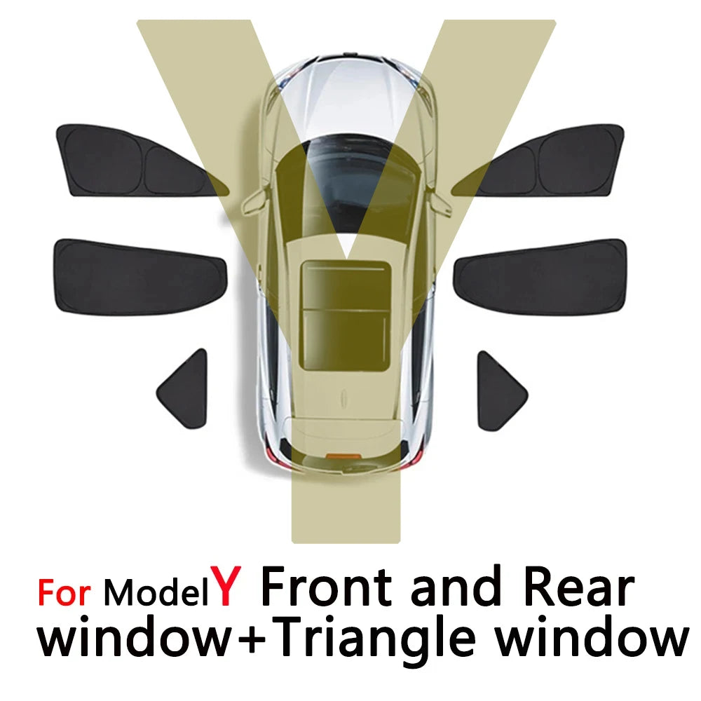 Vehicle Window Sunshades for Model 3 and Model Y – Options