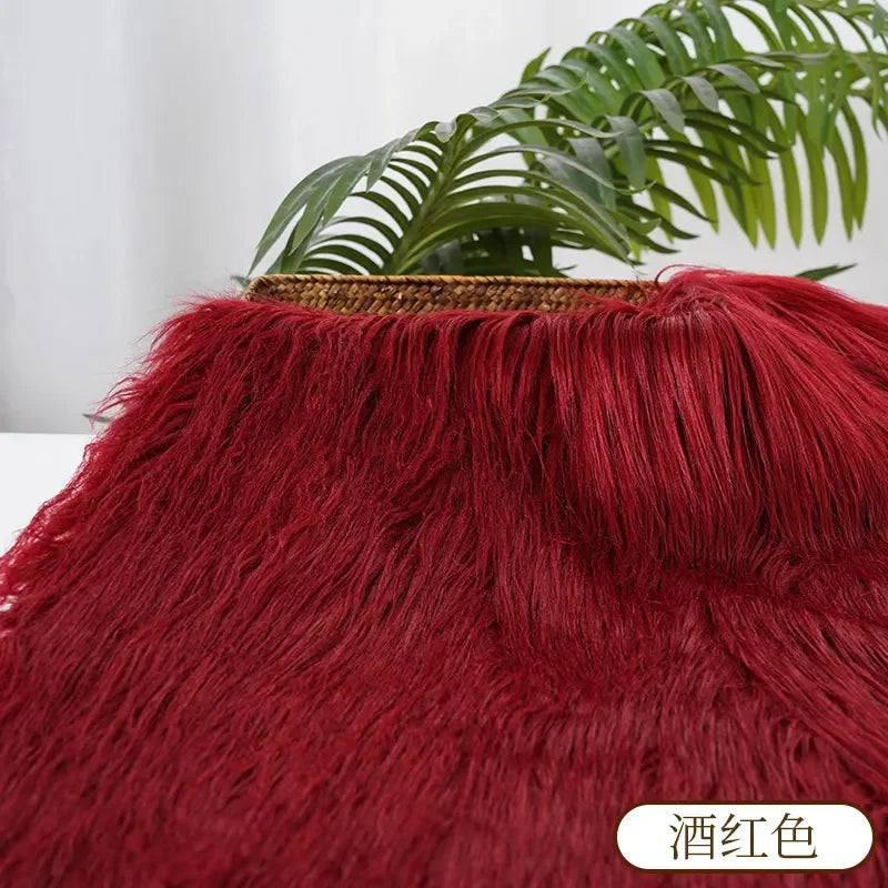 25x45cm Long Hair Faux Fur Fabric For Animal Suit DIY Doll Hair Beard Craft Making Material Patchwork Garment Sewing Accessories