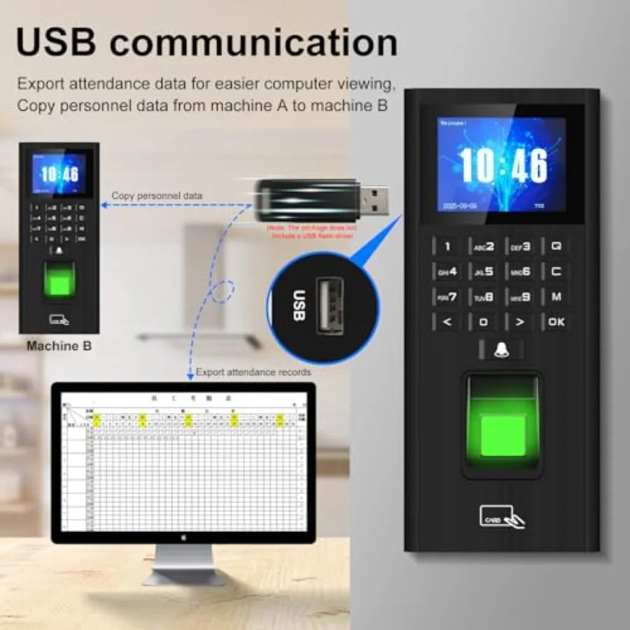 Biometric Fingerprint Access Control Kit with RFID T9 Keypad