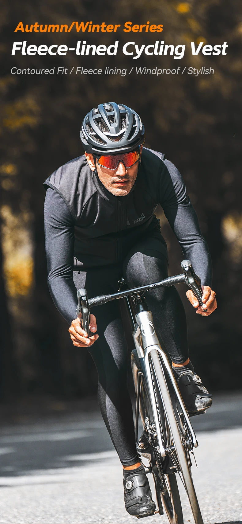 Men’s Windproof Cycling Vest for Cold Weather Riding