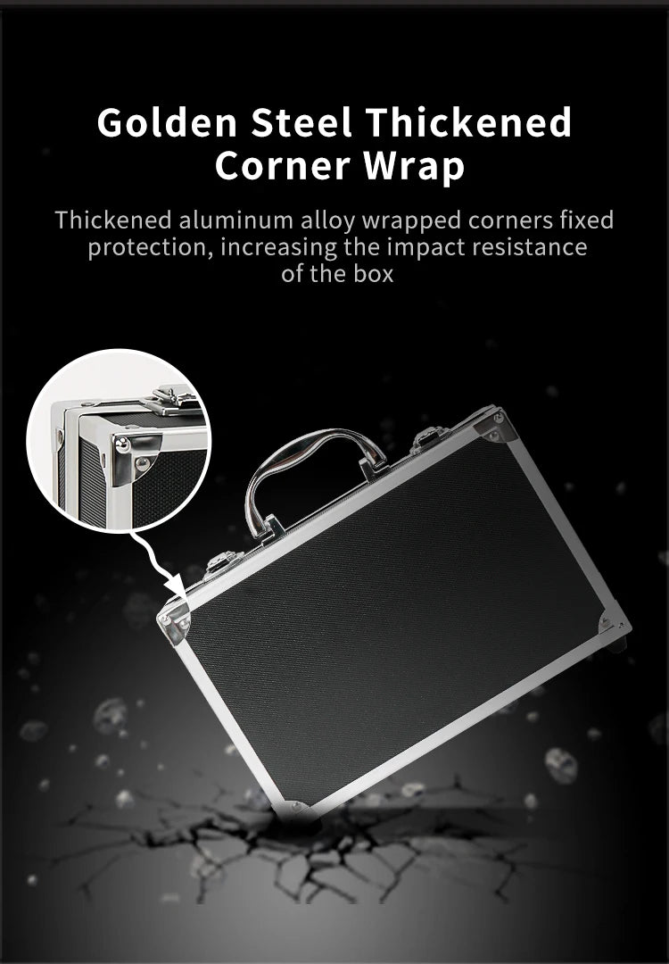 Aluminum Toolbox - Portable, Multi-Purpose Storage for Tools, Instruments, Fishing Gear & More - Durable Hardware Organizer