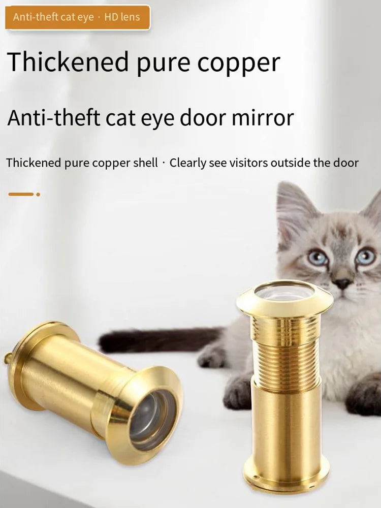 Brass Door Viewer with Privacy Cover