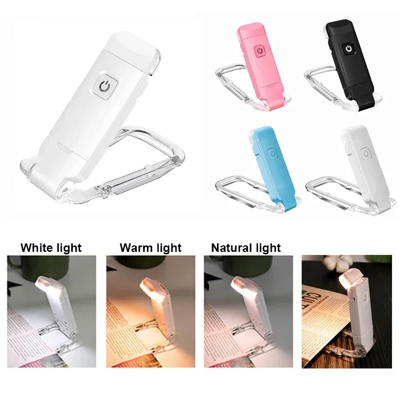Clip-On Reading Light, Rechargeable LED, 3 Dimming Modes