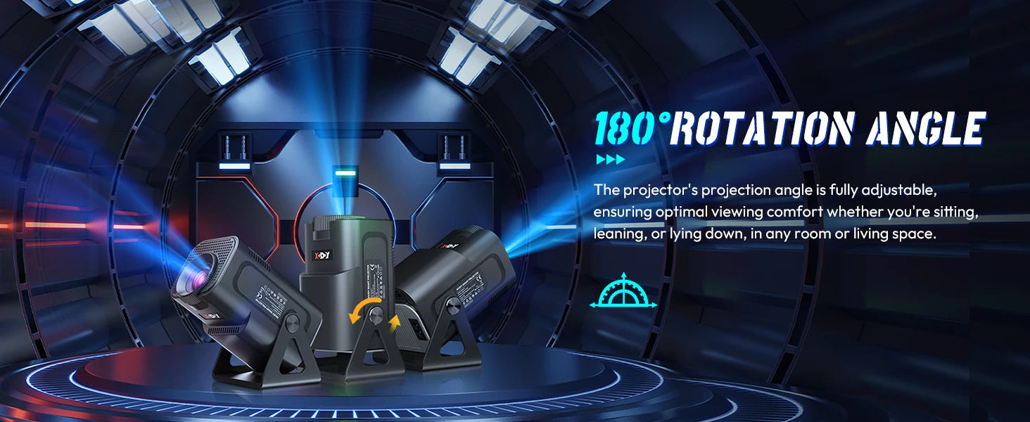 XGODY Projecteur Intelligent Portable 12000LM avec WiFi 6