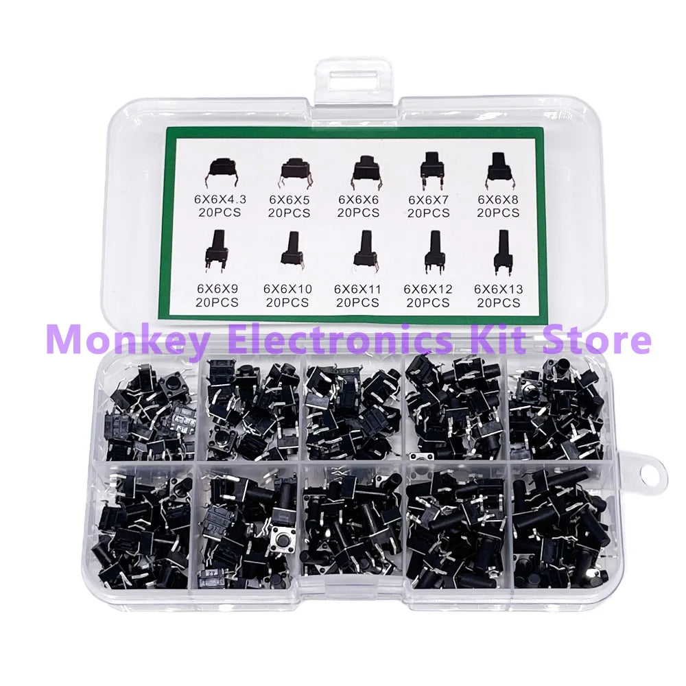 Assortiment de boutons-poussoirs tactiles