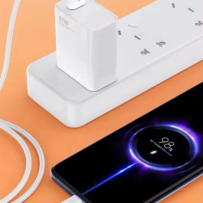 USB Wall Charger with USB-C Cable, EU Plug Options