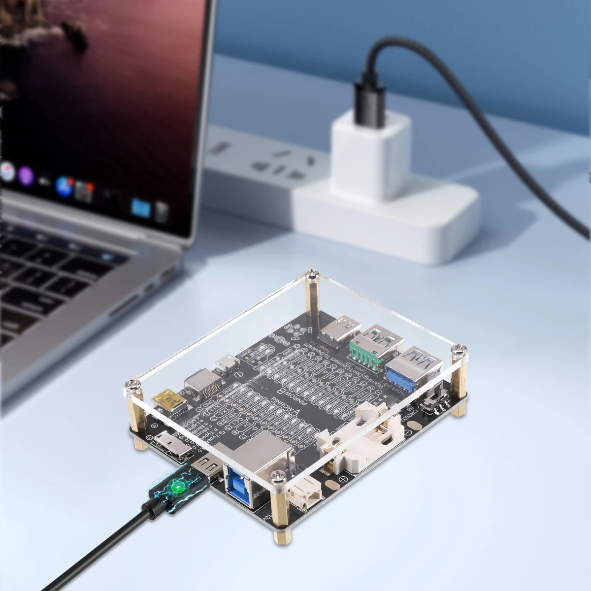 Cablu USB, linie de date, placă de test, tester de cablu USB, contact scurt, comutare on-off pentru tip-C, placă de test