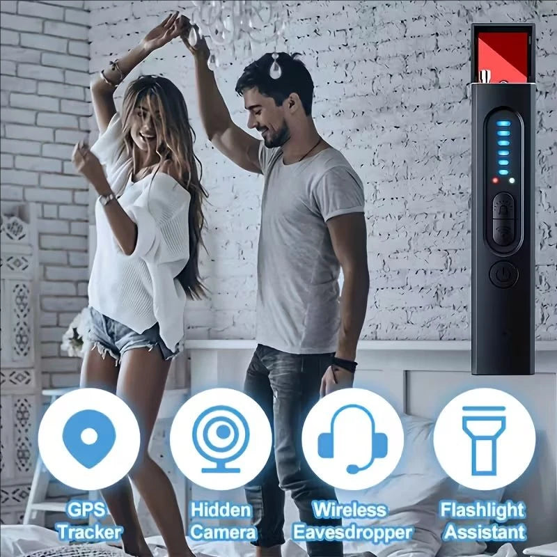 Detector de Câmera Oculta Antiespião Dispositivo de Rastreamento de GPS para Carro, Escuta, Bug, RF, Scanner de Sinal All Inalámbrico, Gadget de Proteção e Segurança