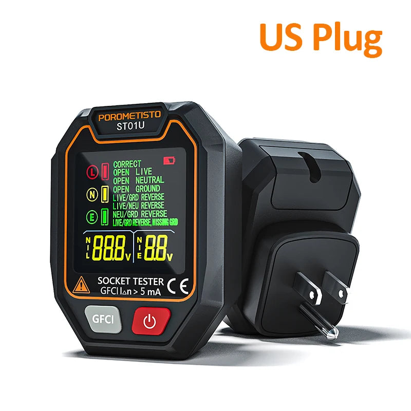 ST01 Digital Socket Tester - Plug Options