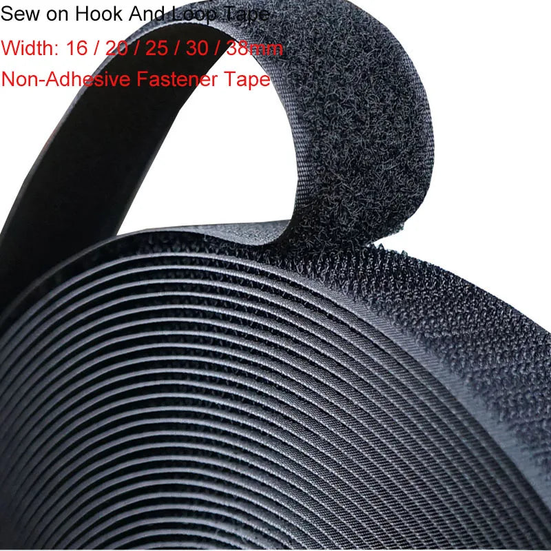 5 m Sew-On Hook-and-Loop Tape – Width Options