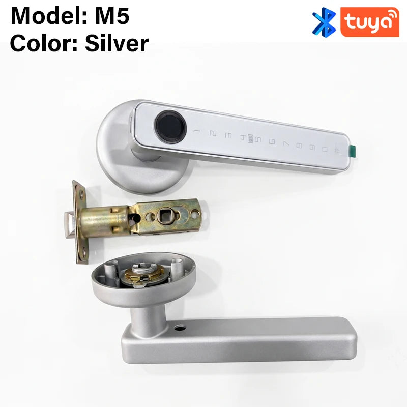 RAYKUBE M5 Tuya BLE Smart Fingerprint Door Lock Electronic Lock with Password/Key/Card/Tuya APP Unlock Free Delivery From Spain