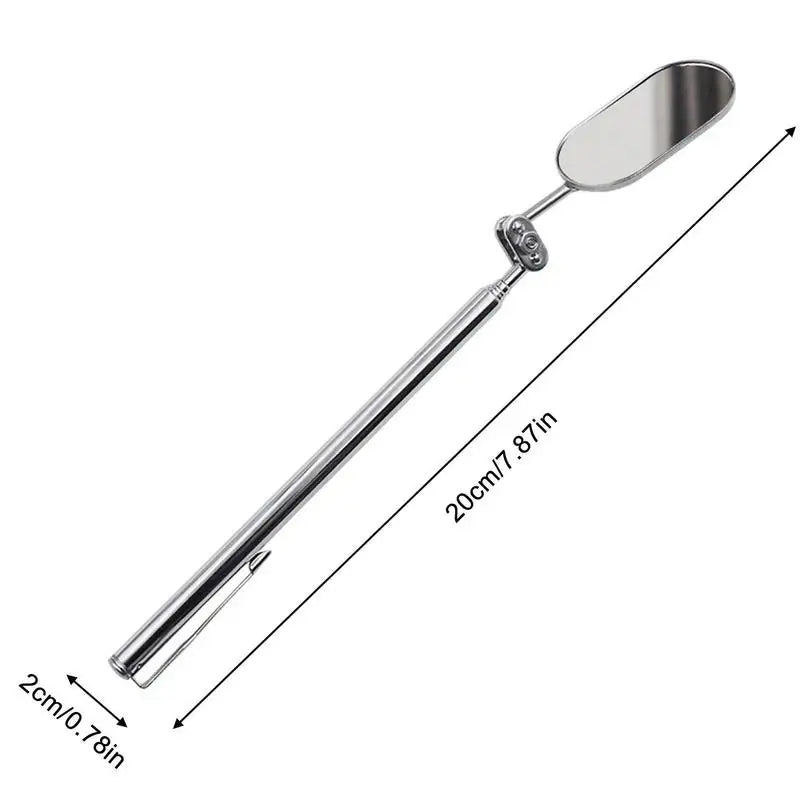 Telescopic Inspection Mirror with Adjustable Head