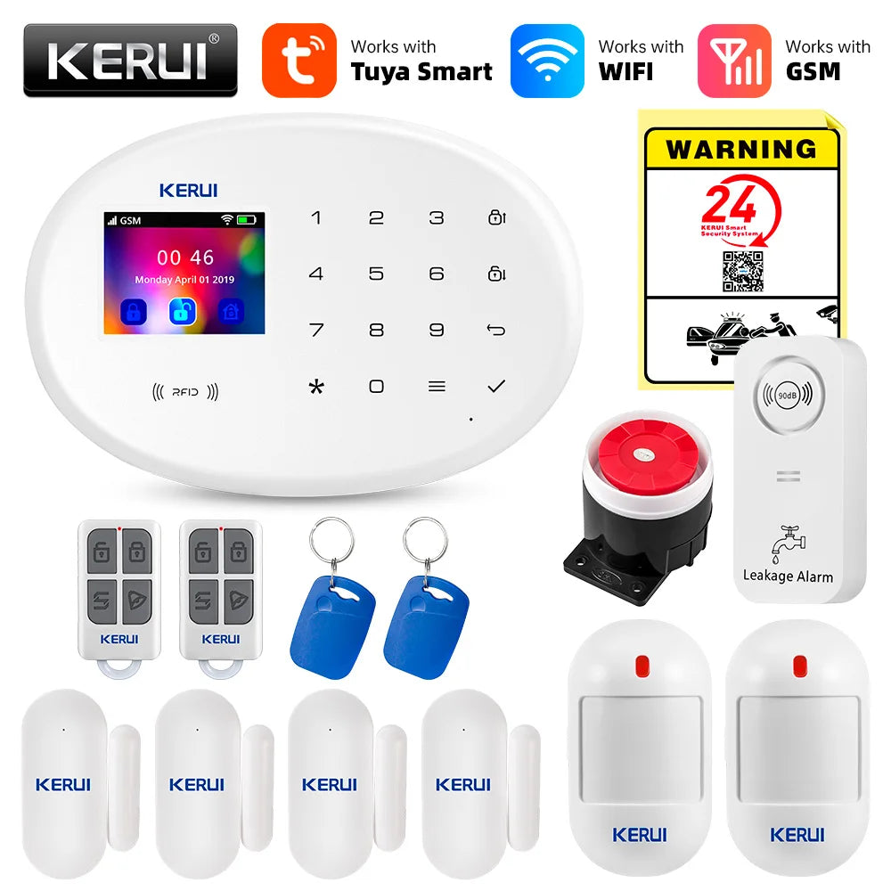 W181/W202 Tuya WiFi a 2G GSM Alarm System