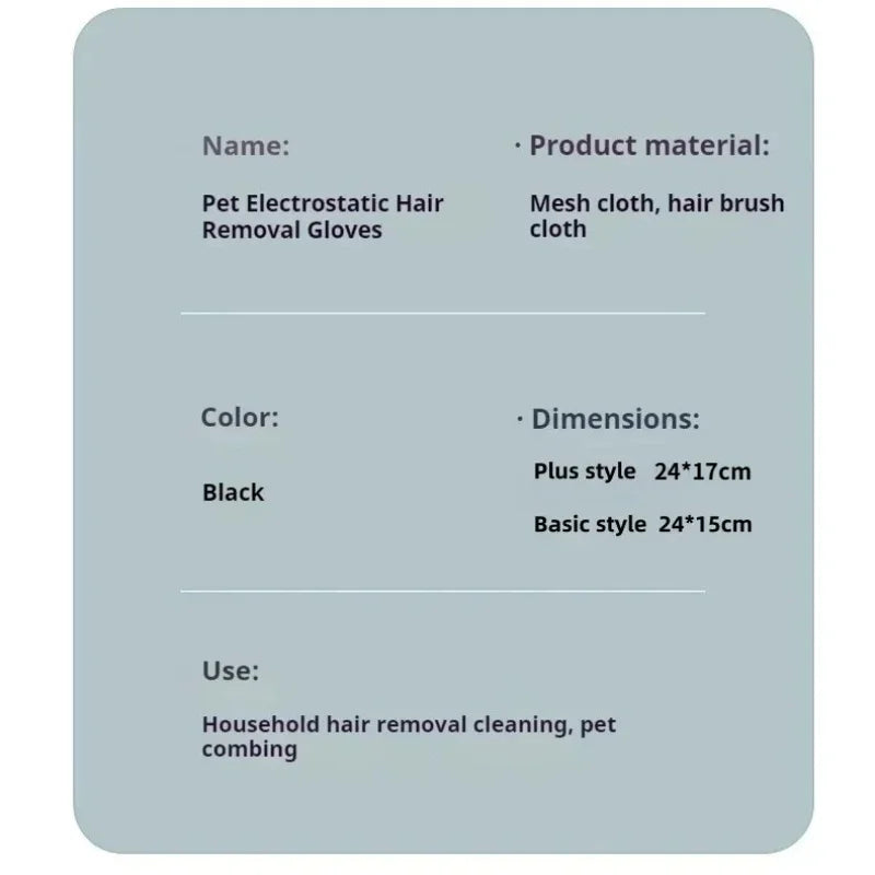 Pet hair glove removal Cat Grooming Reusable Electrostatic Dedusting Brush Dog Hair Remover for Couch Carpet Clothes Washable