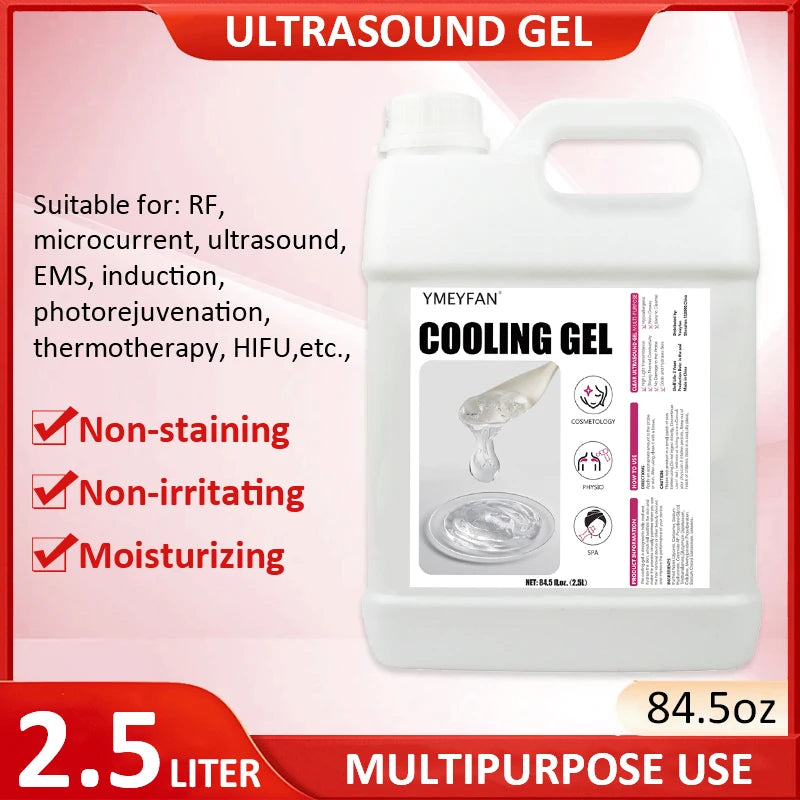 2.5L Clear Conductive Gel for Ultrasound and Beauty Devices