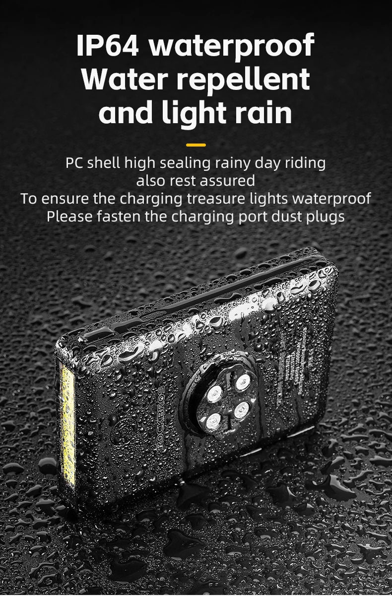 Bicycle Front Light RL-S2, IPX6 Waterproof 10000mAh