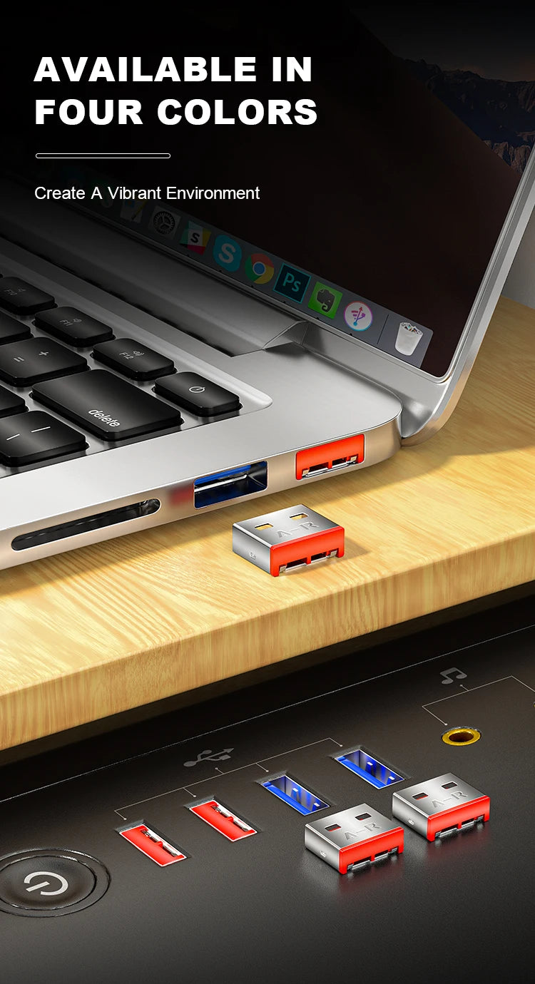 Zece blocări USB-A cu cheie de eliminare