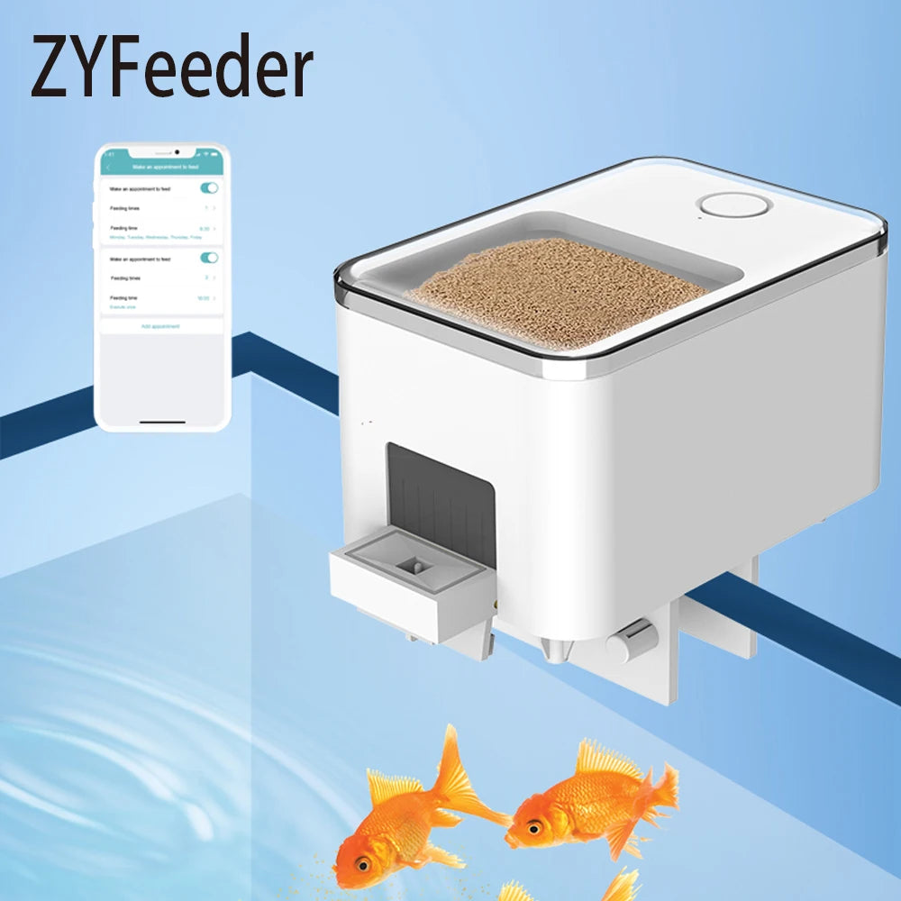 Automatic Fish Feeder, Button and WiFi Versions