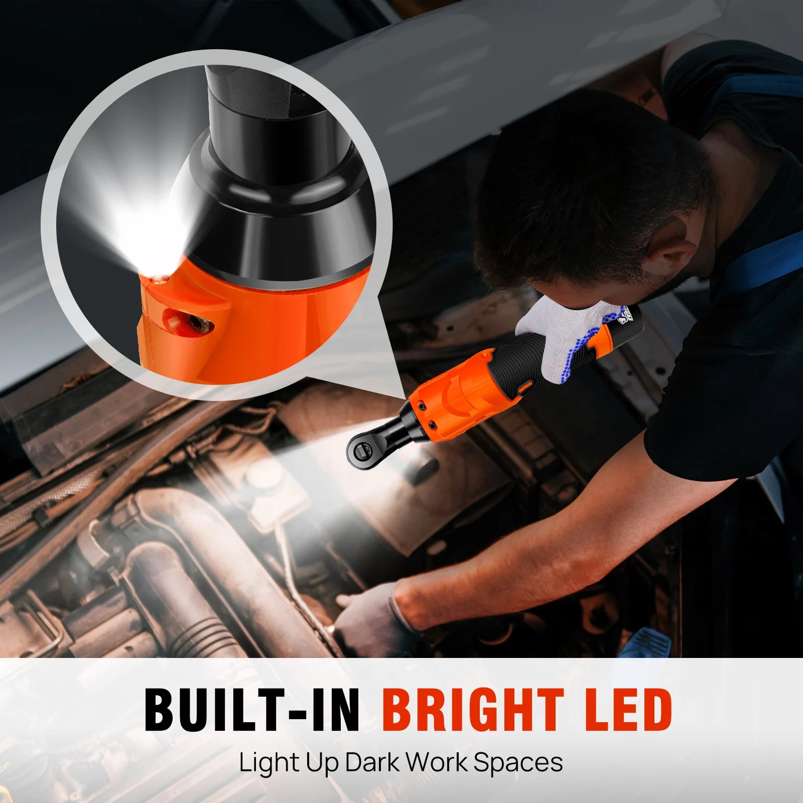 DayPlus 200Nm 3/8" Brezžični električni moment ključ z 90° kotno glavo