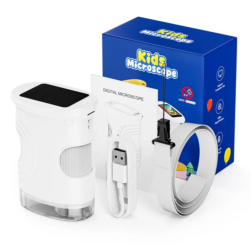 2-Inch Rechargeable Handheld Kids Microscope