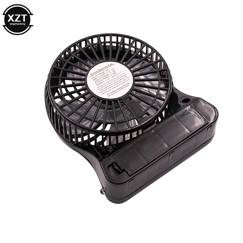 Mini hordozható ventilátor USB újratölthető ventilátor hordozható újratölthető LED-lámpa ventilátor hűtő Mini asztali USB 18650-elem ventilátor hűtés