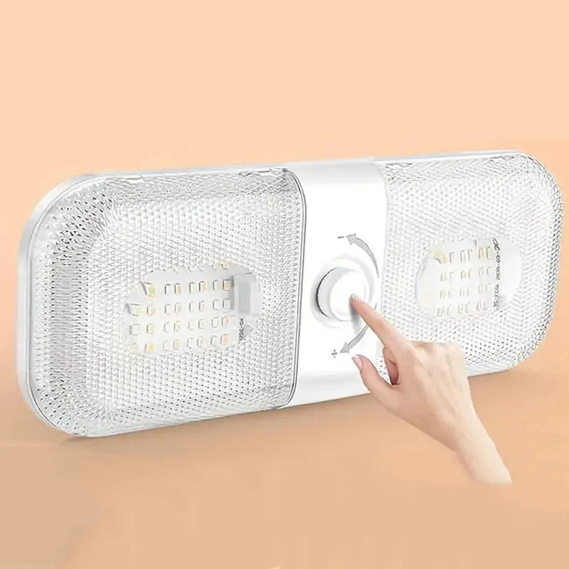 120 LED Car Interior Reading Light 3 Color Dimming 12V/24V