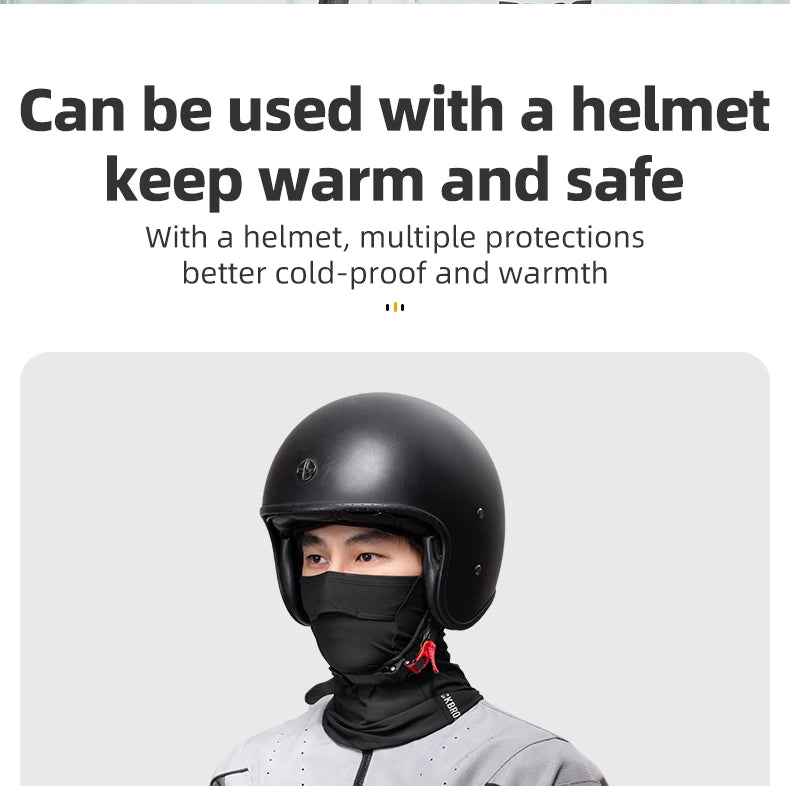 Winddichter Fahrrad-Gesichtsschal mit Ohrenschutz, Bandana-Maske