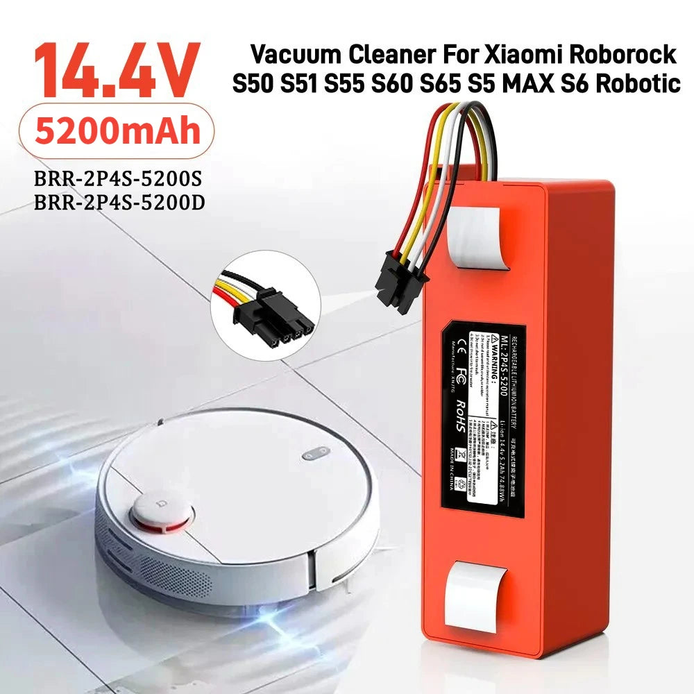5200mAh Roborock Replacement Battery for Xiaomi & Roborock Vacuums