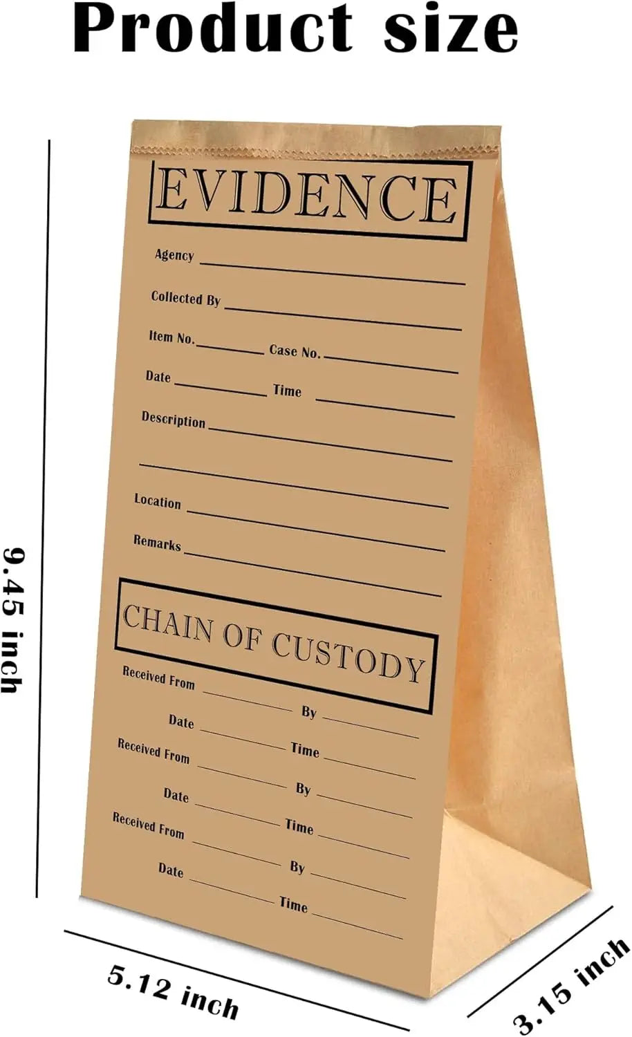 Paper Evidence-Style Bags - 25 Pack