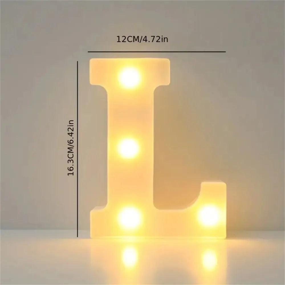 Varmhvit LED-bokstav- eller tallampe