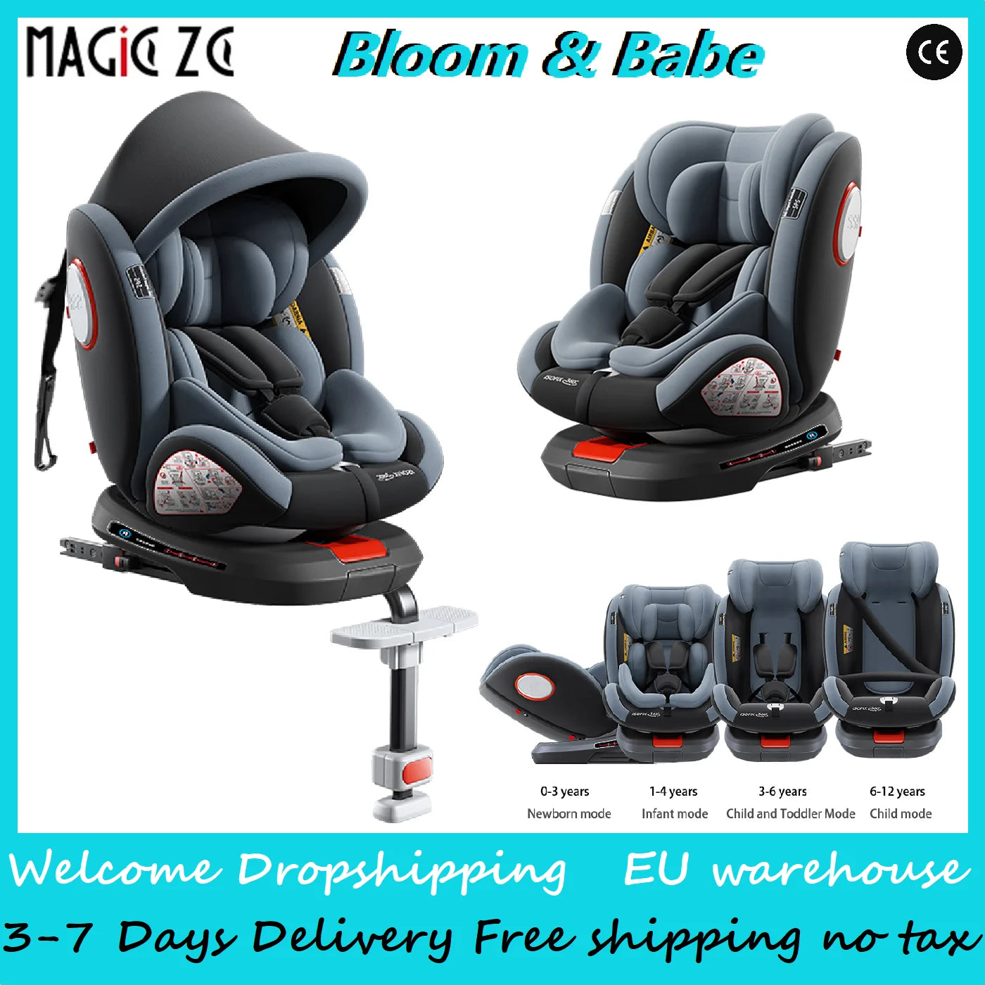Baby Stroller 3‑in‑1 Lightweight Travel System