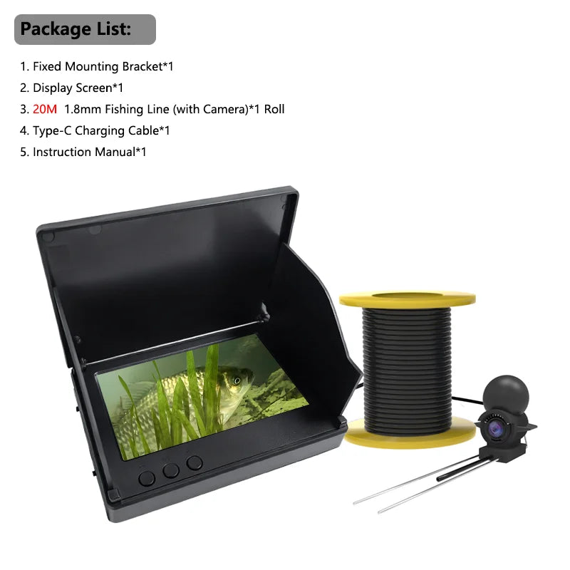 1080P Underwater Fishing Camera with 4.3-Inch LCD