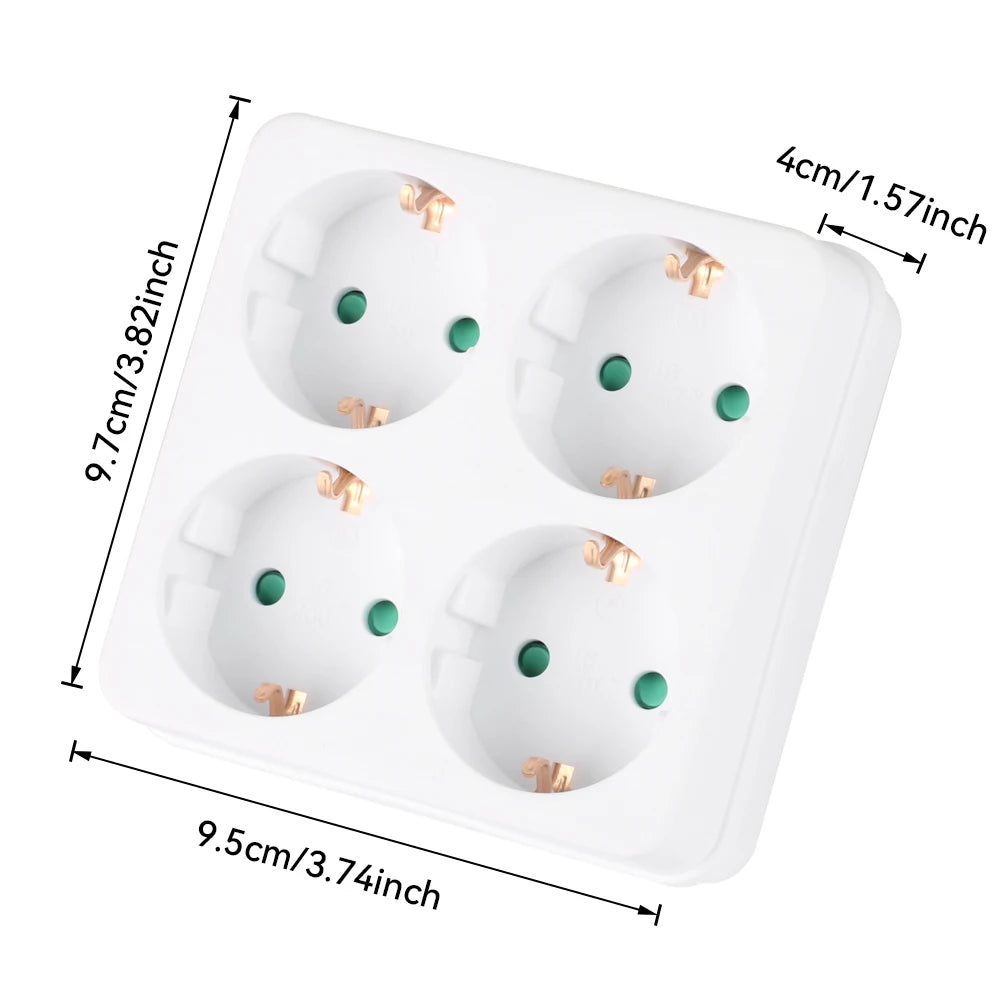 EU Multi-Socket Travel Adapter with Switch