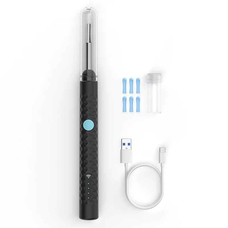 Wireless Visual Otoscope 4.2mm 1080P WiFi Ear Scope with Cleaning Tools