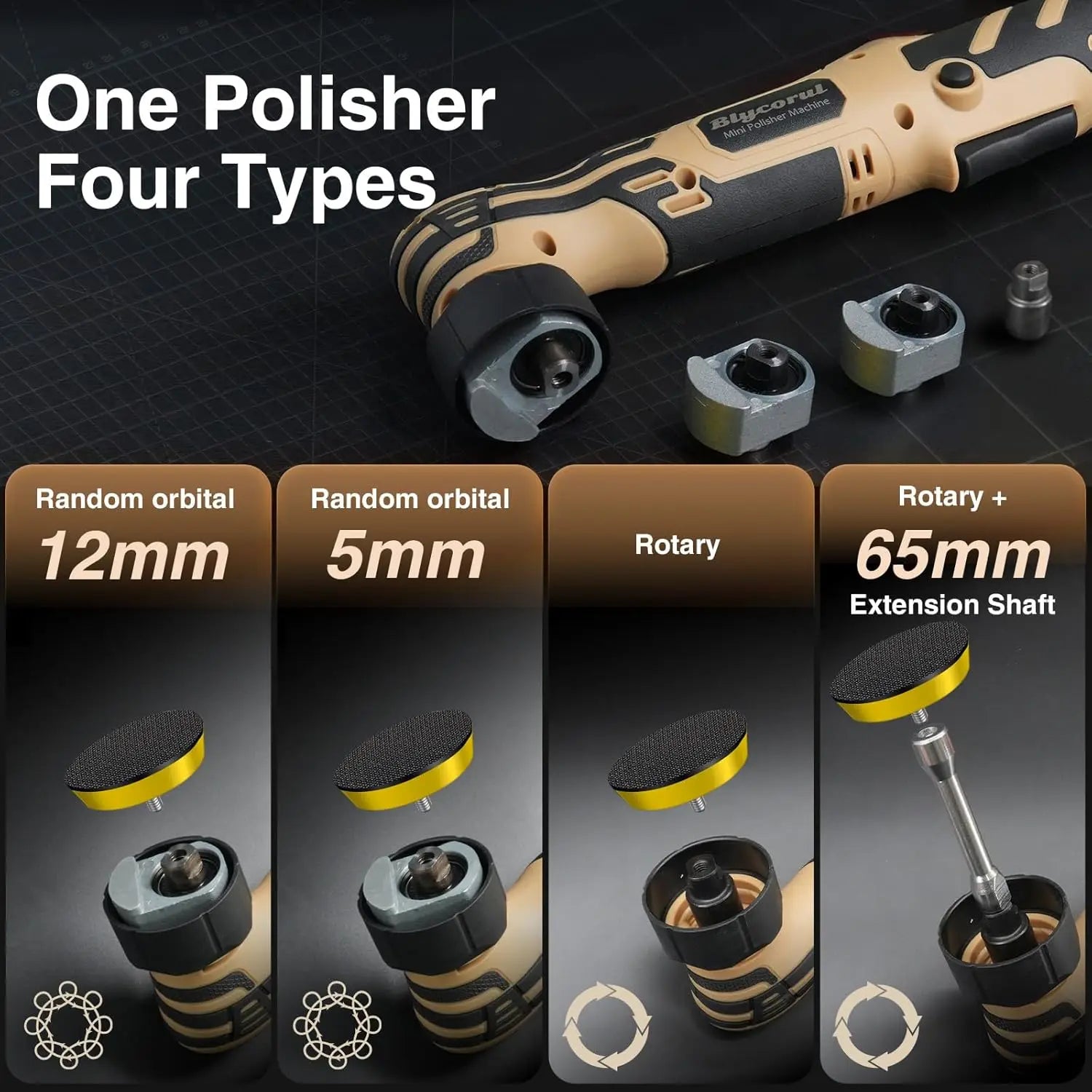 Cordless Mini Polisher with 11 Speeds and 2 Batteries