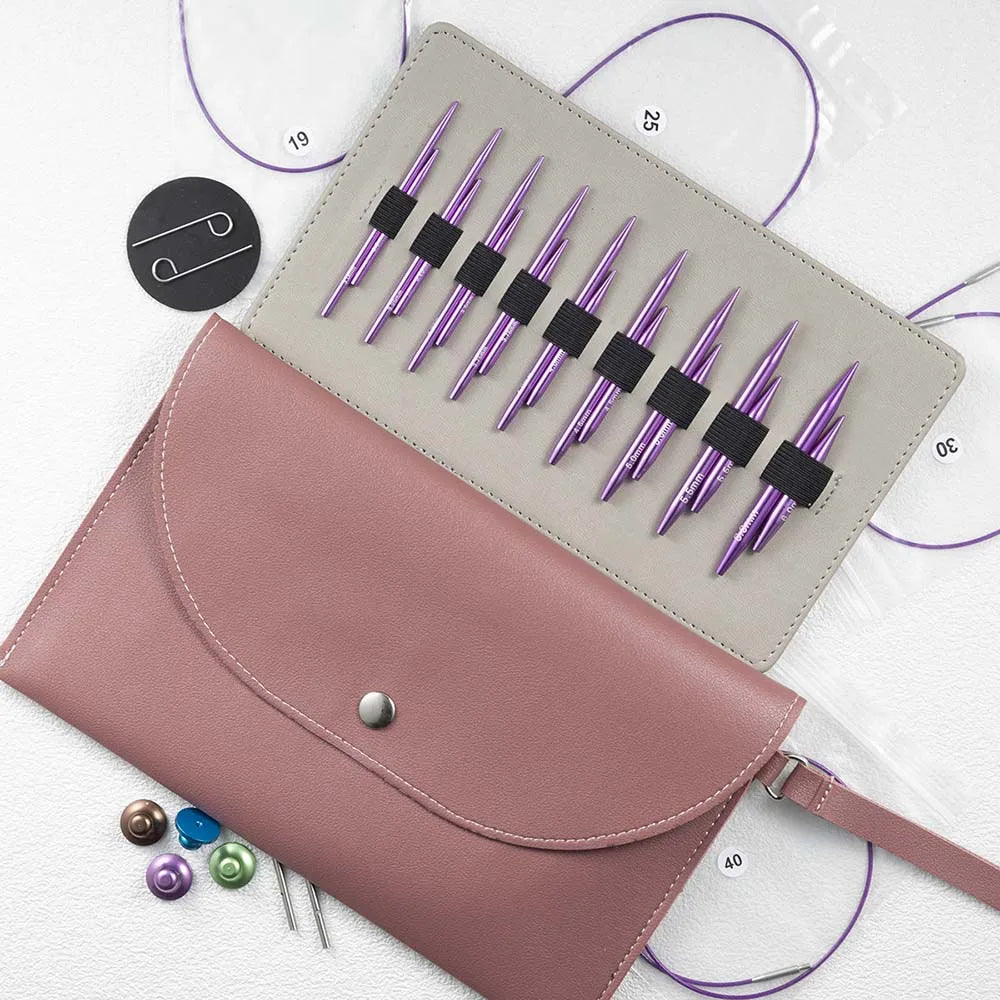 Interchangeable Circular Knitting Set, Nine Sizes