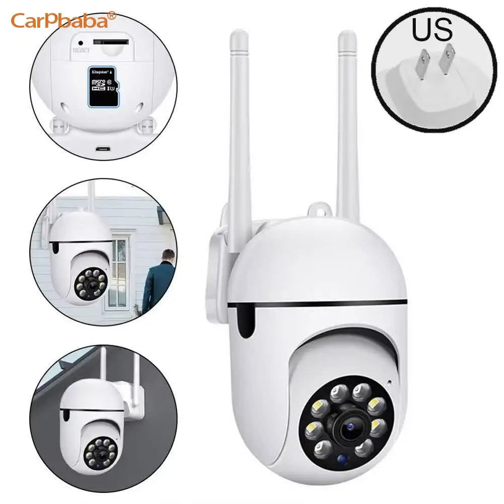 Smart Outdoor WiFi Security Camera 1080P Color Night Vision 2-Way Audio