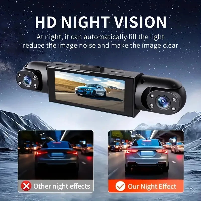 4 Channel Dash Cam 360° Car Video Recorder with Night Vision and Parking Monitor