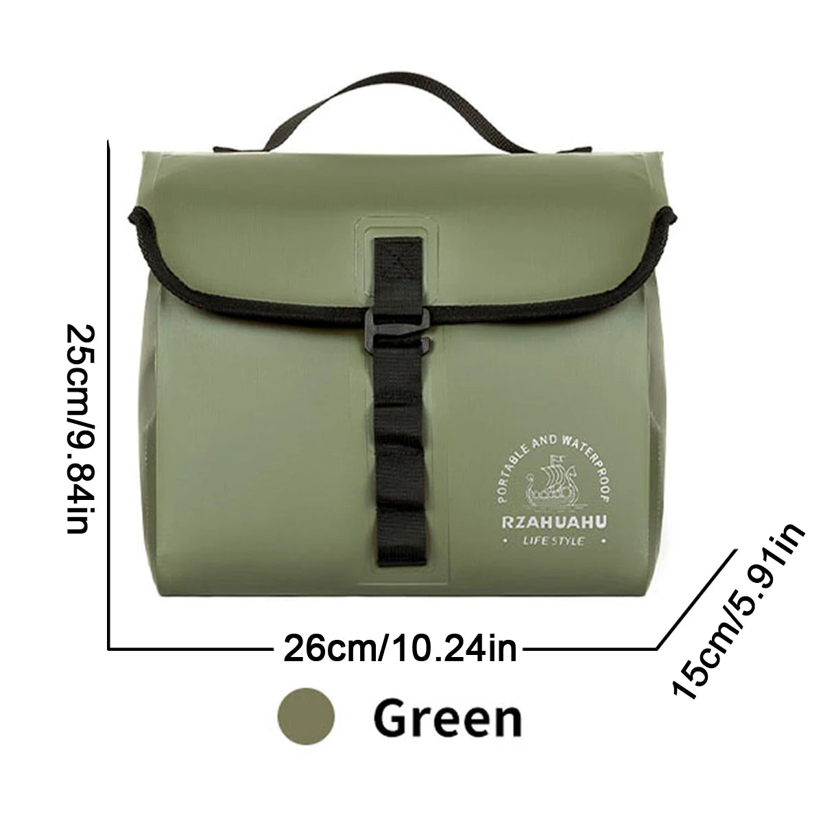 Rainproof Bicycle Handlebar Bag for Front Bars or Rear Rack