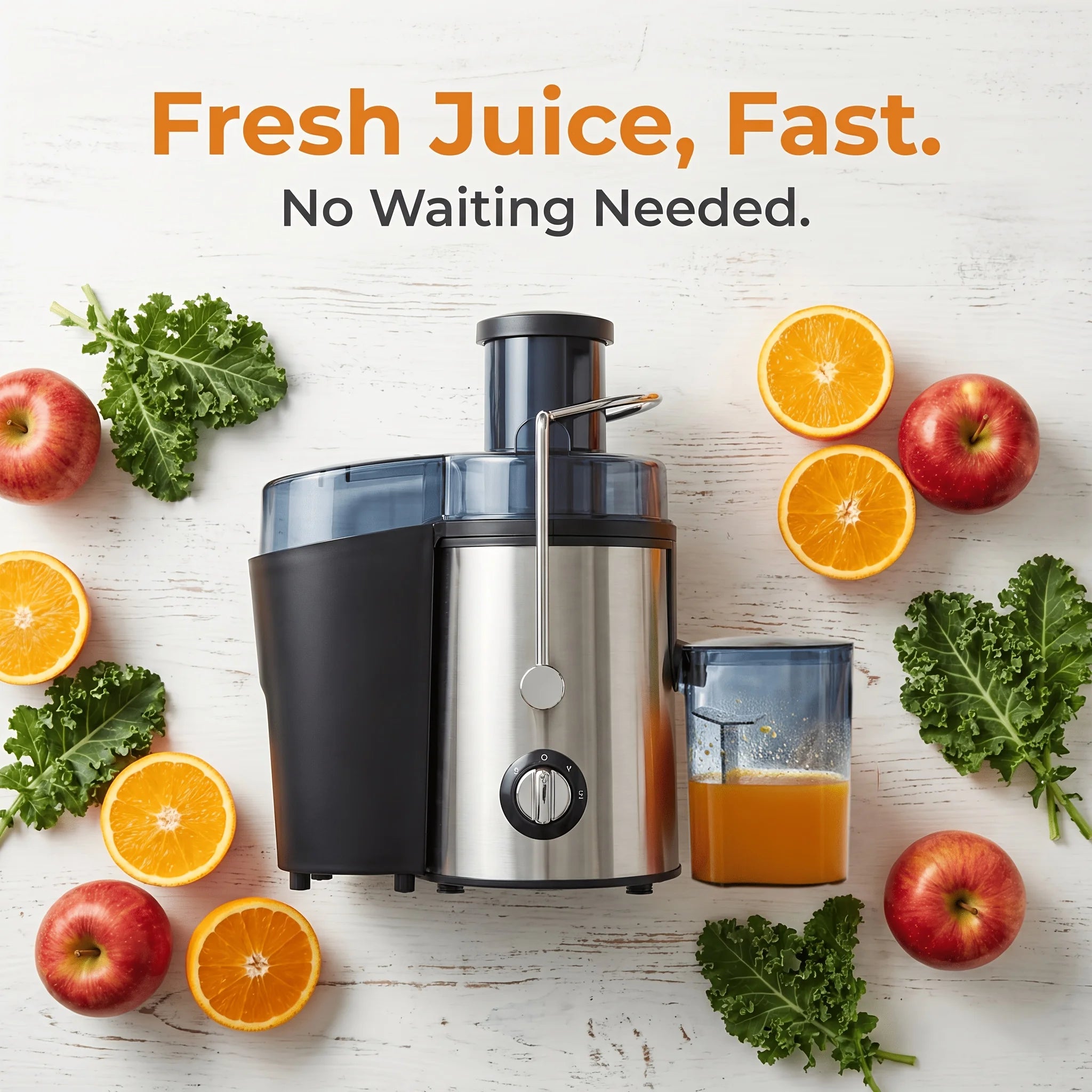 Multifunctional Juicer, Fruit Blender, Food Processor, Food Mixer, Featuring A 3-Inch Wide Mouth Design Suitable For All Kinds Of Fruits And Vegetables, Three-Speed Speed Regulation, Detachable For Easy Cleaning, Fruit And Ve