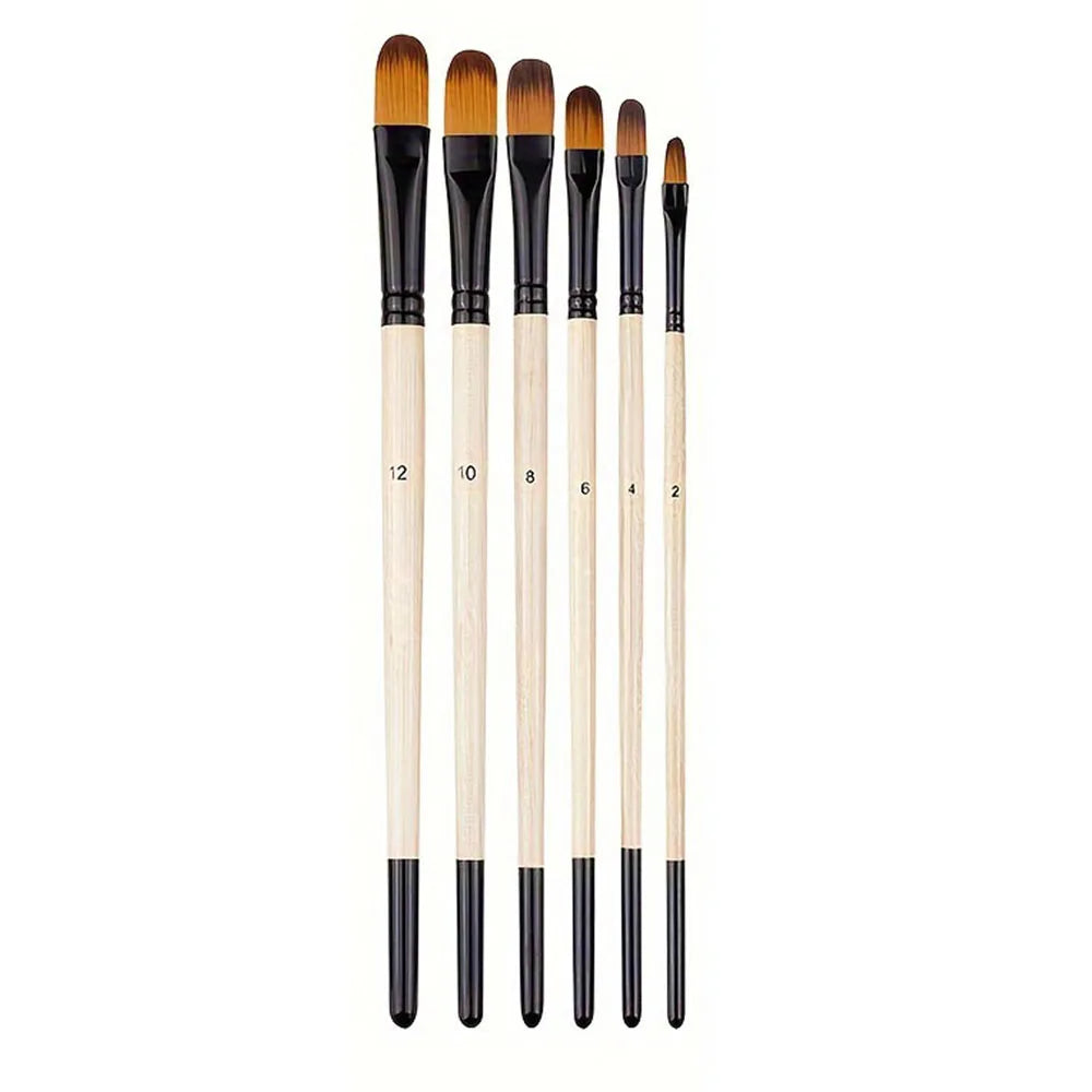 6-Piece Artist Paint Brushes Set