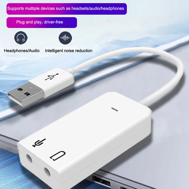 Zvočni adapter USB s priključki 3,5 mm