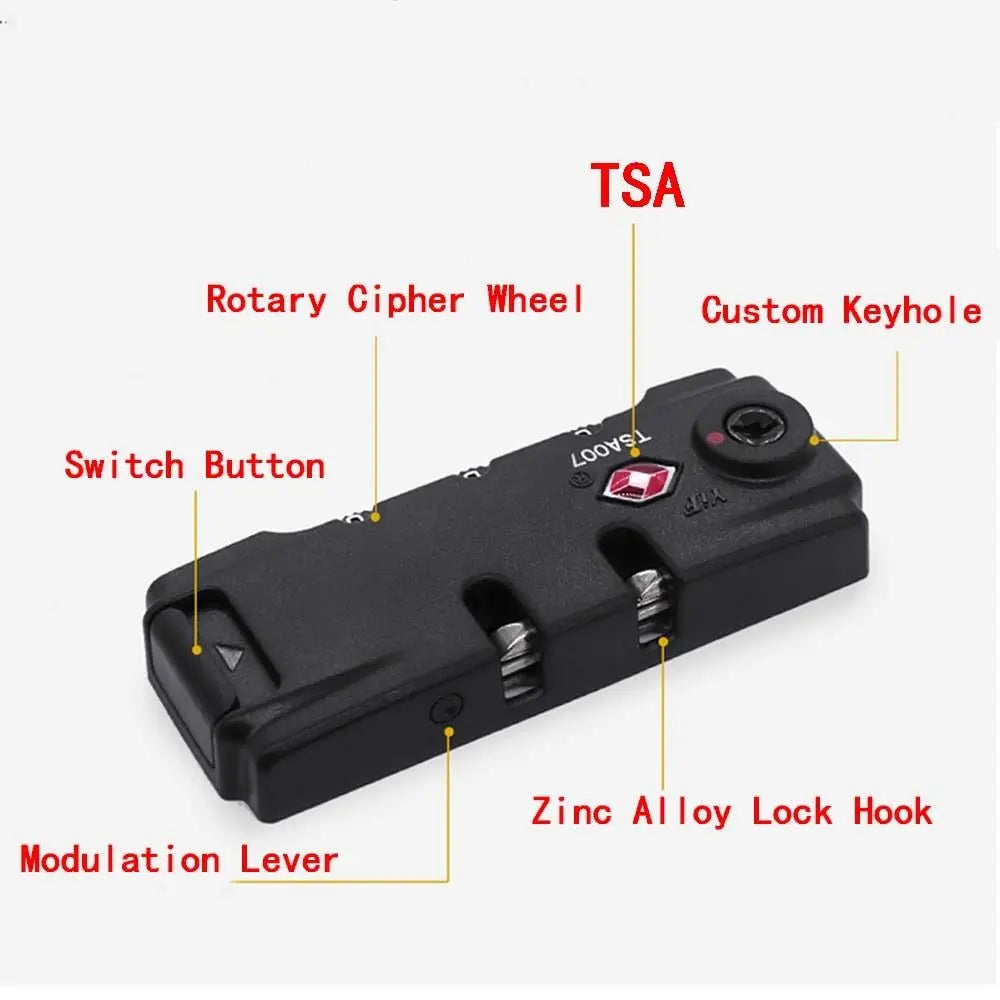 Three-Digit Luggage Combination Lock