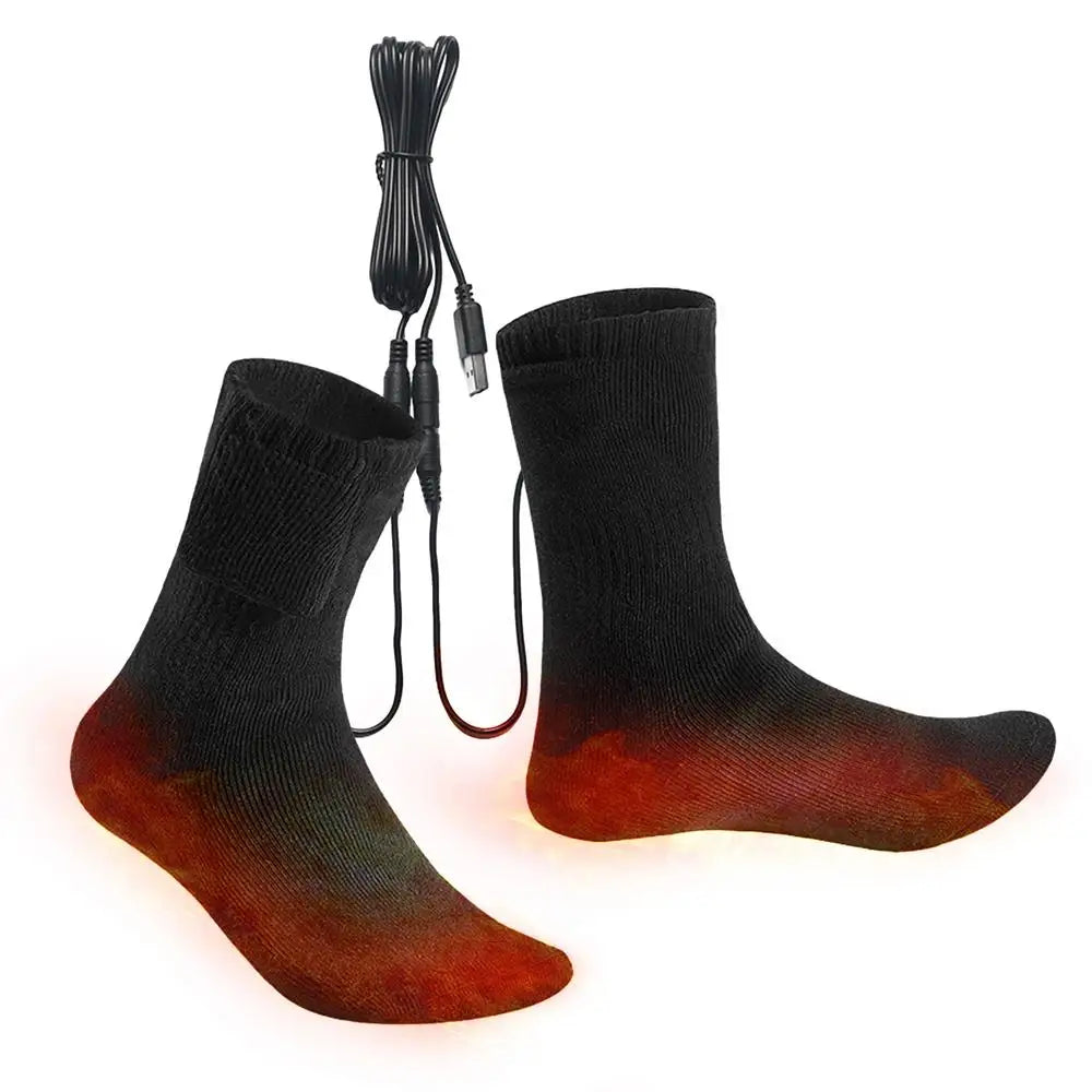 USB-Powered Heated Socks — One Pair