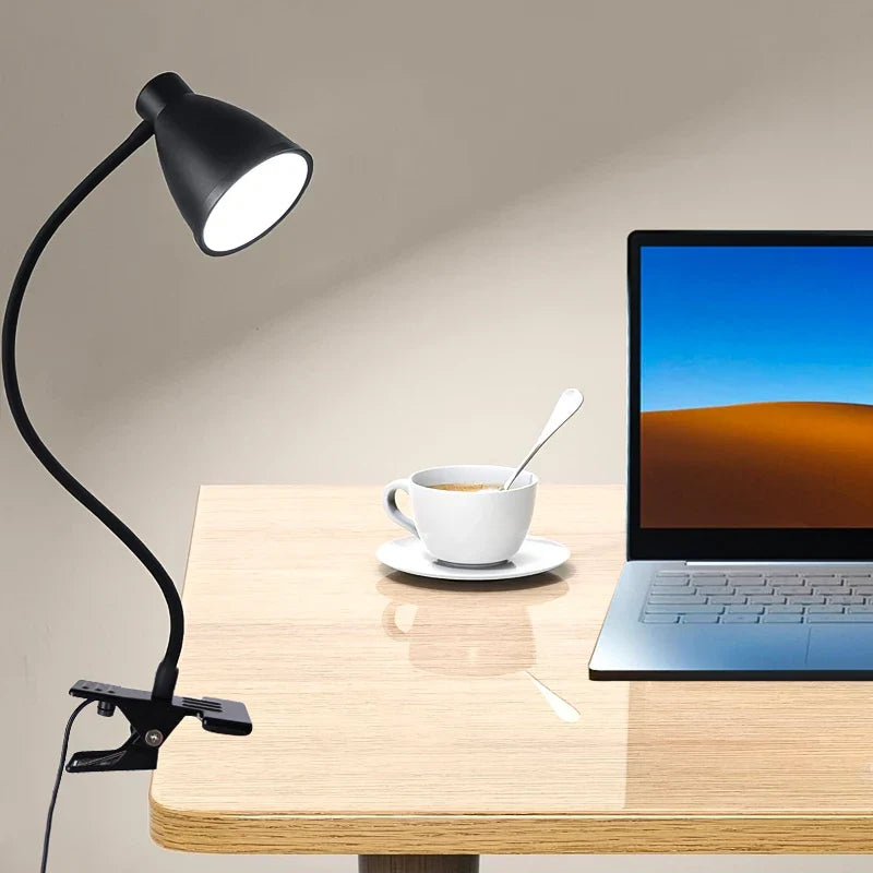 USB-Leselampe mit Clip und flexiblem Hals