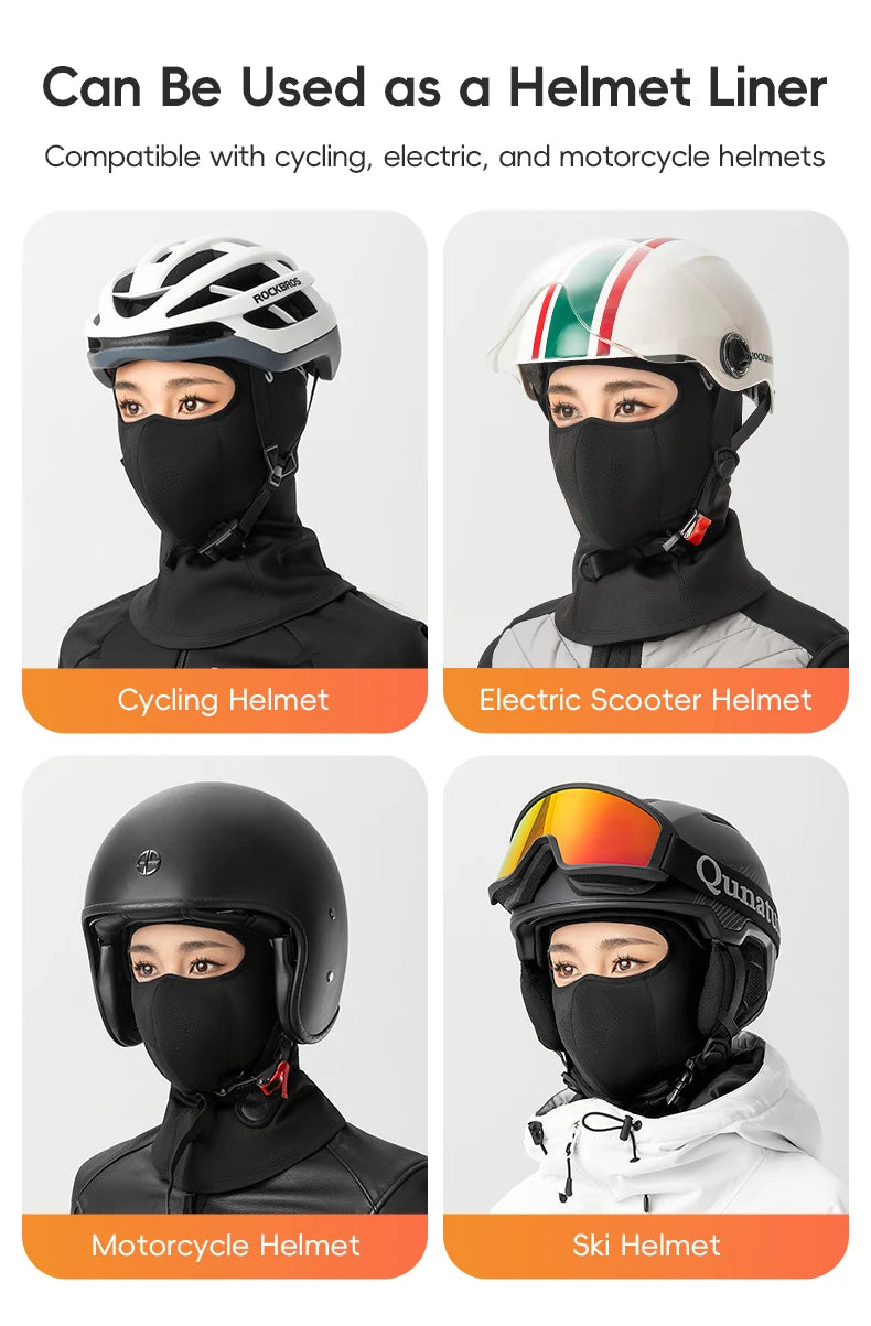 ROCKBROS talvine spordimask soe fliisist näosall balaklava rattasõiduks suusatamiseks näomask prilliauguga mugav