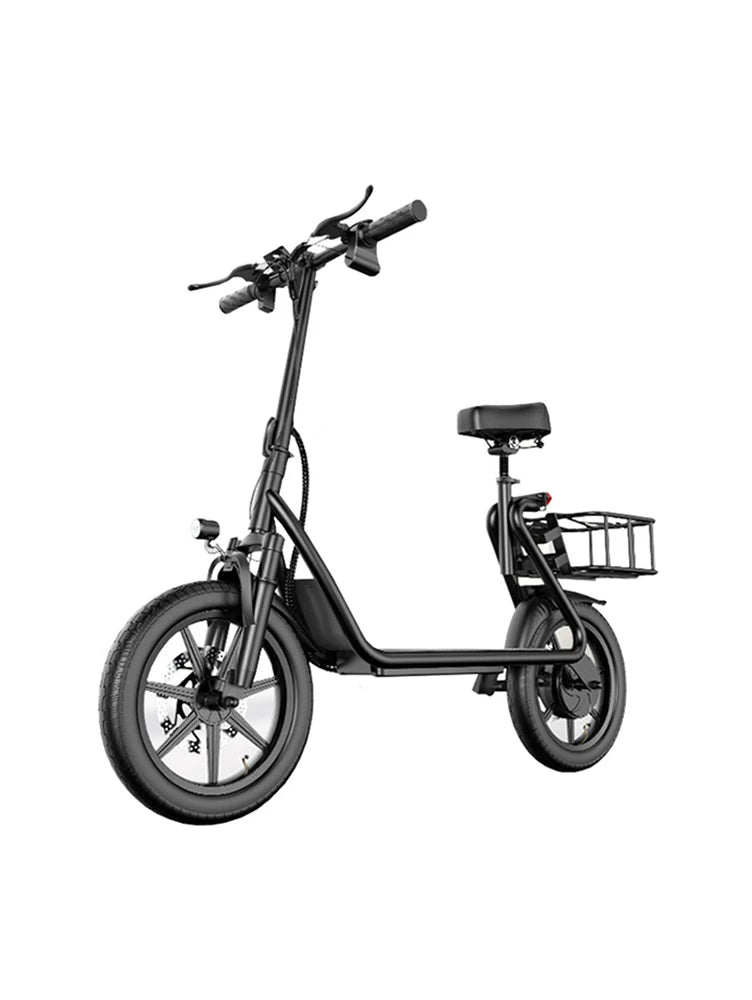500W Foldable Electric Bike 28-Mile Range 21MPH 14" Tires